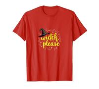 Witch, Please: Magical Halloween Humor for Spellcasters T-Shirt, Men, Red, 3XL