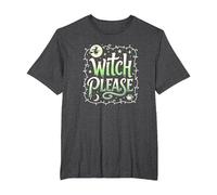 Witch Please: Magical Halloween Humor for Spellcasters T-Shirt, Men's Big and Tall, Dark Heather Grey, 2X Tall