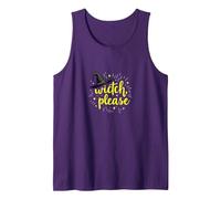 Witch, Please: Magical Halloween Humor for Spellcasters Tank Top, Men, Purple, XL
