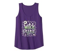 Witch Please: Magical Halloween Humor for Spellcasters Tank Top, Women, Purple, S