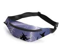 Witch Prayed Belt Bag with Adjustable Strap, Lightweight Travel Crossbody Bags, Hands-Free Mini Fanny Packs in Running Gym