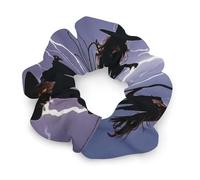 Witch Prayed Hair Scrunchies for Women No Damage, Soft Elastic Hair Ties with Fashionable Printed Patterns, Satin Scrunchy Hairbands for Ponytail, Bun, Workout & Sleep