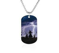 Witch Prayed Necklace Gift for Girlfriend Boyfriend, Long Chain Pendant Custom with Picture, Personalized Necklace Gift for Christmas Anniversary Family Birthday Valentine's Day