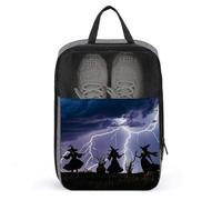 Witch Prayed Shoe Bag Waterproof & Breathable Shoe Pouch for Travel, Portable Carry Case for Sports Sneakers, Gym, Vacation