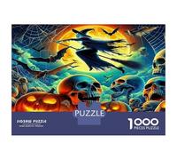 Witch Premium Paper Witch Pumpkins & Spider Webs DIY Jigsaw Puzzle for Kids 12+ Fun Stocking Filler 70x50cm/1000pcs