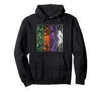 Witch Pumpkin Owl Ghost, Scary Cute Halloween Pullover Hoodie
