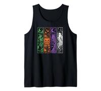 Witch Pumpkin Owl Ghost, Scary Cute Halloween Tank Top