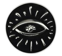 Witch Punk Pins - Black Enamel Brooches - Set of 3, Klein, Non-precious metal