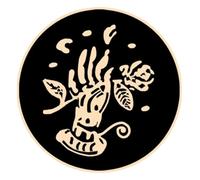 Witch Punk Pins - Black Enamel Brooches - Set of 3, Klein, Non-precious metal