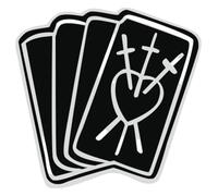 Witch Punk Pins - Black Enamel Brooches - Set of 3, Klein, Non-precious metal