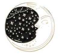 Witch Punk Pins - Black Enamel Brooches - Set of 3, Klein, Non-precious metal
