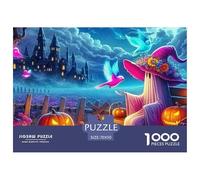 Witch Puzzles 1000 Piece for Adults And Kids Halloween Style Challenge High Difficulty Impossible Puzzle Toys Birthday Gifts Beautiful Decoration 70x50cm/1000pcs