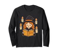 Witch Reading Boo Spell Book Long Sleeve T-Shirt