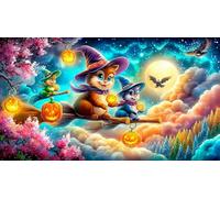 witch Recycled Paper Puzzle Game 1000 Piece Educational Game Challenge Fun Present & Activity for Home for Adults 70x50cm/1000pcs