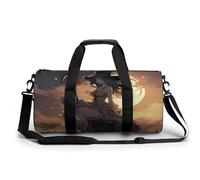 Witch Riding A Broom Gym Bag Sport Gym Tote Bag Lightweight Duffle Bag Carry On Weekender Bags for Women Men, white, 17.7in/9in/9in