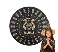 Witch Runes, 25 Crafted Runes with Disk, Decorative Witchcrafts Runes, Handmade Wooden Set, Handcrafted Witchcrafts Supplies, Healing Crystal Palm Stone for Meditation Divination Spiritual Gifts