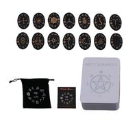 Witch Runes Kit, Wooden Rune Set - 14 Wooden Runes Stone Set | Set with Guide Book for Mystic Divination, Complete Witch Rune Set for Wicca Practices