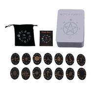 Witch Runes Kit | Wooden Runesstone Set, Mystic Witch Runesstone Set, with Divination and Magic Guide for Beginners, Pagan /