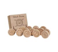 Witch Runes Set Stones, Runes Set Wood | Predictive Tree Runes - Carved Runes for Beginners and Experienced Users - Meditation Nordic Runes