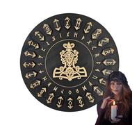 Witch Runes Set - Wooden Casting Pieces, 25pcs Handcrafted Symbolic Disks | Esoteric Tools with Ritual Ceremony Setup for Meditation Spellwork Divination Ancestral Study Pagan Tradi