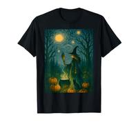 Witch’s Hill at Midnight - Van Gogh Style Halloween Tee T-Shirt