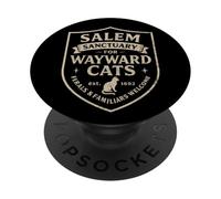 Witch Salem Sanctuary for Wayward Cats, Funny Halloween PopSockets Adhesive PopGrip