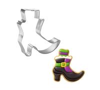 Witch Shoe Cookie Cutter 3.75 Inch - Made in the USA - Foose Cookie Cutters Tin Plated Steel Witch Shoe Cookie Mold