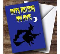 Witch Silhouette Personalised Birthday Card | Birthday Card | Horror, Scary & Horrid Card