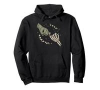 Witch Skeleton Pinky Promise Halloween Pullover Hoodie