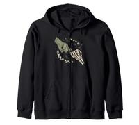 Witch Skeleton Pinky Promise Halloween Zip Hoodie