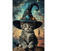 Witch Spellbook Journal with Tabby Cat: 60 Lined pages and 60 bullet pages with spell magick motifs, notebook, diary, gift