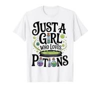 Witch Spells Potion Just a Girl Who Loves Potions Wiccan T-Shirt