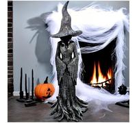 Witch Statue-Guardian of Your Home-The Enchanting Witch Figurines-Hand Painted Halloween Decorations-Witches Decorative Figurine 2025-Mysterious Resin Crafted Statues Desktop Ornament(11.8")