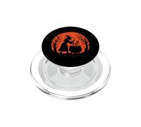 Witch Stirring Cauldron Halloween Moon PopSockets PopGrip for MagSafe