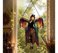Witch Suncatcher, Hanging Window Ornament, Gothic Witchy Decor for Home
