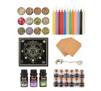 Witch Supplies Kit - Comprehensive Witch Supplies Set, Witch Altar Spell Kit | Witch Natural Crystals Maagic Broom, Charm Bags and Ritual Witches Salt for Spells Baby Witches Colleagues