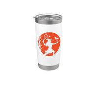 Witch Tennis Serve Under Moon Stainless Steel Insulated Tumbler