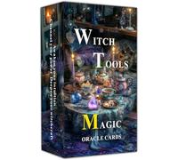 Witch Tools Magic Oracle card: Fortune Teller Oracle cards for beginners, Uncover the mysterious wisdom of witchcraft with the help of sacred tools or magical symbols, gain guidance and inspiration