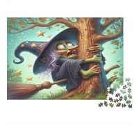 Witch Tree Hug Puzzle 1000 Piece Recycled Paper for Adults Puzzle for Adults Educational Game Challenge Fun Home Present Great Gift for Decompression Relaxation 70x50cm/1000pcs