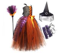 Witch Tutu Outfit - Costume Dress, Magic Set | Girls Girls Consplay Wear, Fairy Tale Clothing, Party Wear, Kids Fancy Dress Outfits for Kids