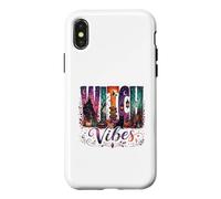 Witch Vibes Spooky Season Black Cat Pumpkins Case for iPhone X/XS