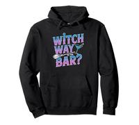 Witch way to the bar funny halloween pub Pullover Hoodie