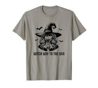 Witch Way to The Bar Funny Martini Cocktail Halloween Boozy T-Shirt