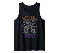 Witch Way to The Bar? Halloween Retro Typography Tank Top