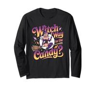 Witch Way to The Candy Adult Halloween Witch for Women Long Sleeve T-Shirt