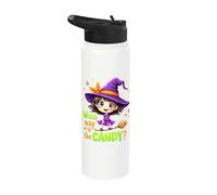 Witch Way to The Candy Halloween Stainless Steel Insulated Water Bottle