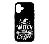 Witch Way to the Coffee Funny Halloween Caffeine Lover Case for iPhone 16
