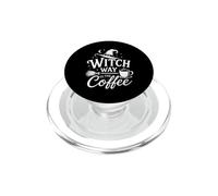Witch Way to the Coffee Funny Halloween Caffeine Lover PopSockets PopGrip for MagSafe