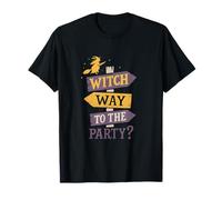 Witch Way to The Party Funny Halloween Sign Arrows T-Shirt
