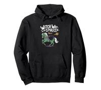 Witch Way to the Stables Funny Halloween Horse Rider Design Pullover Hoodie